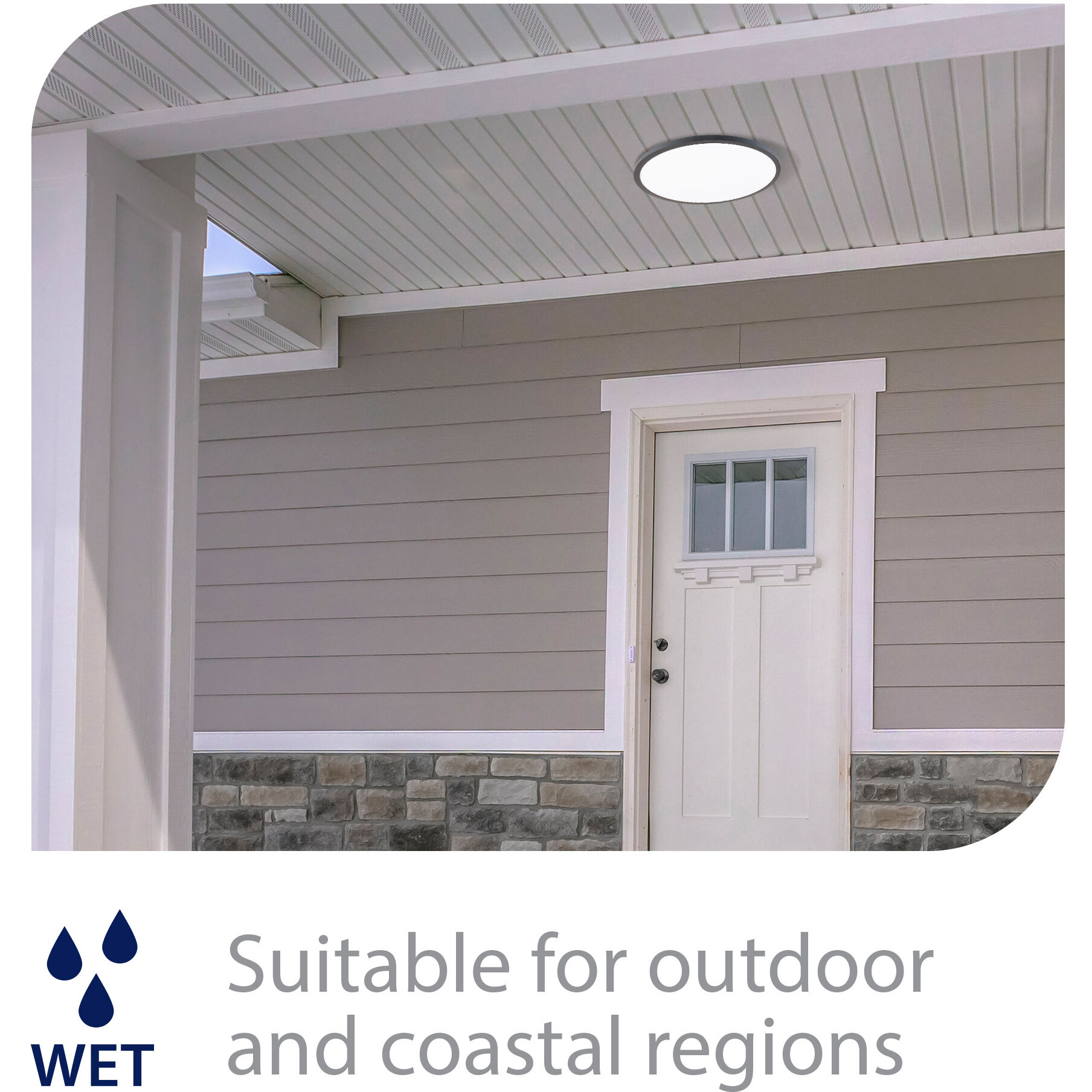 Round LED 15 inch Black Flush Mount Ceiling Light in 3500K, WAC Limited