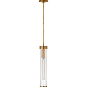 Kelly Wearstler Liaison 1 Light 3.5 inch Antique-Burnished Brass Pendant Ceiling Light in Clear Glass