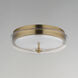 Voto LED 12 inch Natural Aged Brass Flush Mount Ceiling Light in Clear