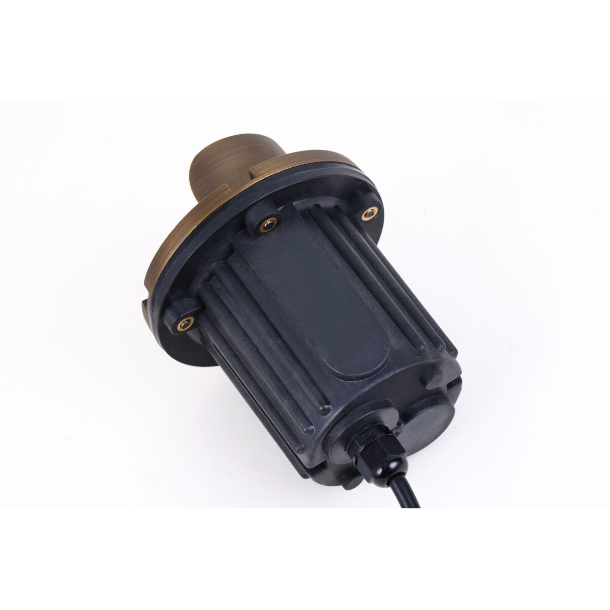 Aera 50.00 watt Antique Brass Landscape Well Light, with Integrated Canopy