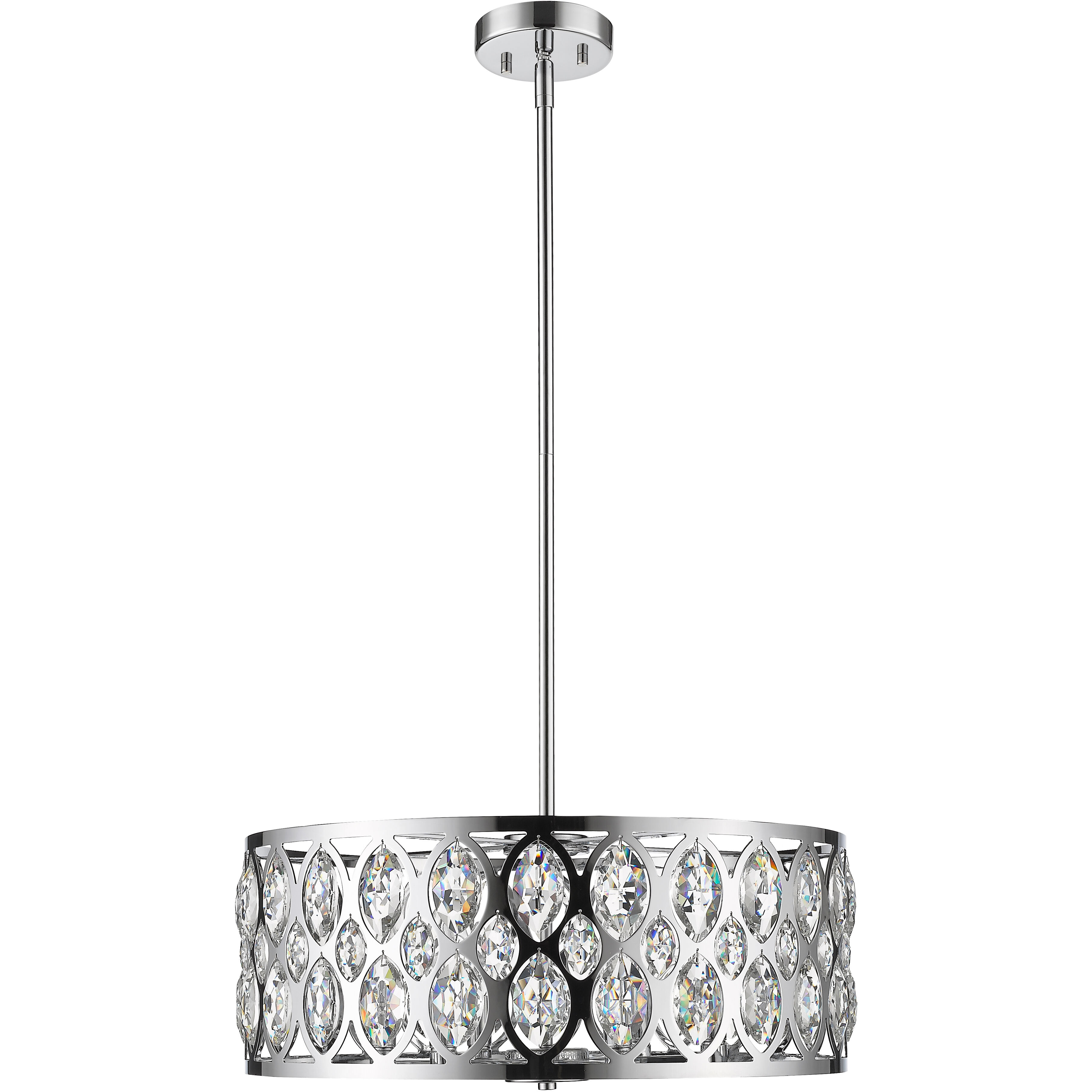 Dealey 6 Light 23.25 inch Chrome Chandelier Ceiling Light
