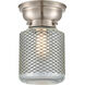Aditi Stanton 1 Light 6 inch Brushed Satin Nickel Flush Mount Ceiling Light, Aditi