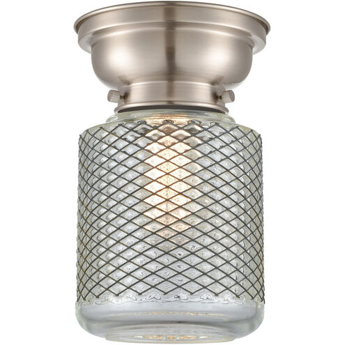 Aditi Stanton 1 Light 6 inch Brushed Satin Nickel Flush Mount Ceiling Light, Aditi
