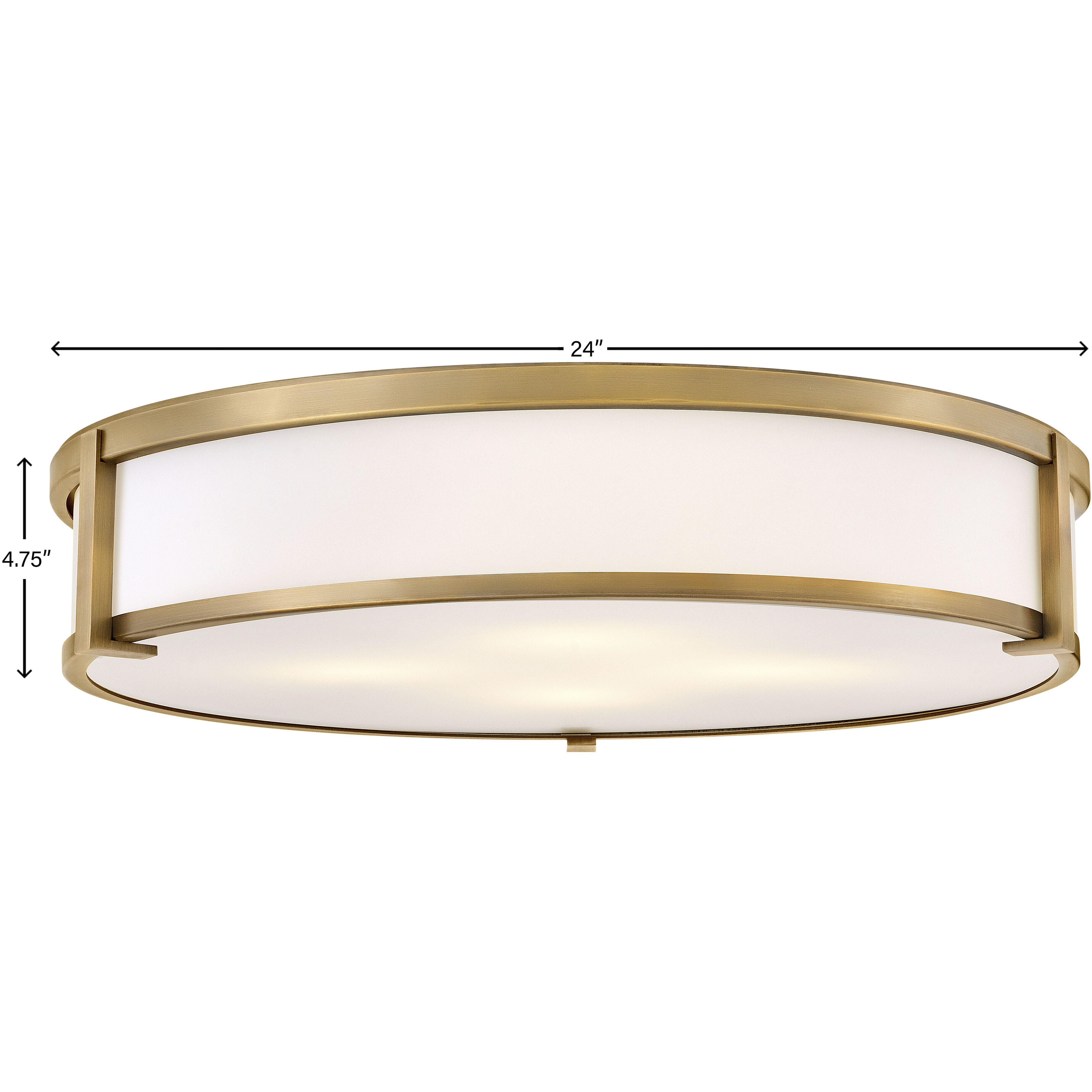 Lowell 24 inch Brushed Bronze Indoor Flush Mount Ceiling Light