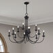 Estate 12 Light 36 inch Black 2-Tier Chandelier Ceiling Light