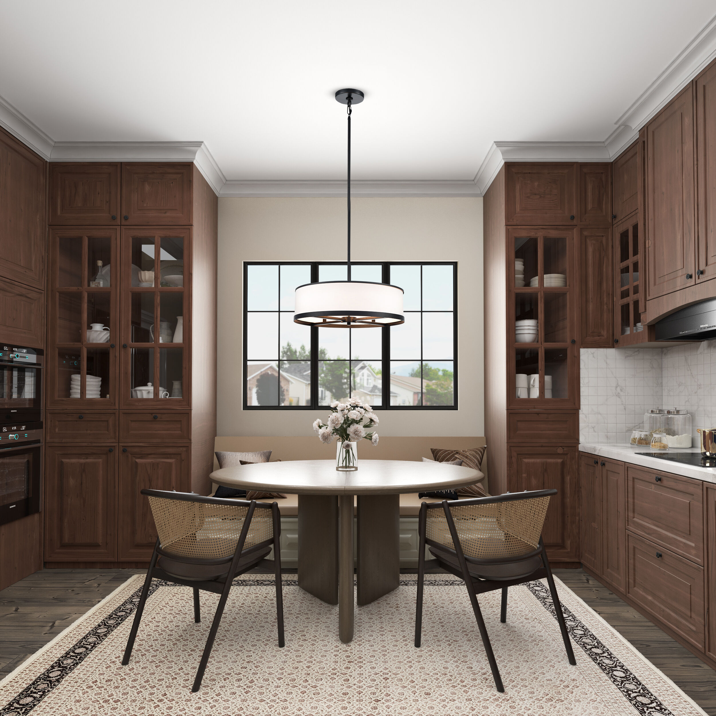 High Street 4 Light 24.02 inch Black Pendant Ceiling Light