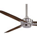 Rudolph 52 inch Brushed Nickel/Medium Maple with Medium Maple Blades Ceiling Fan
