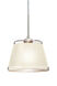 Pica LED Satin Nickel Pendant Ceiling Light in White Sand Glass