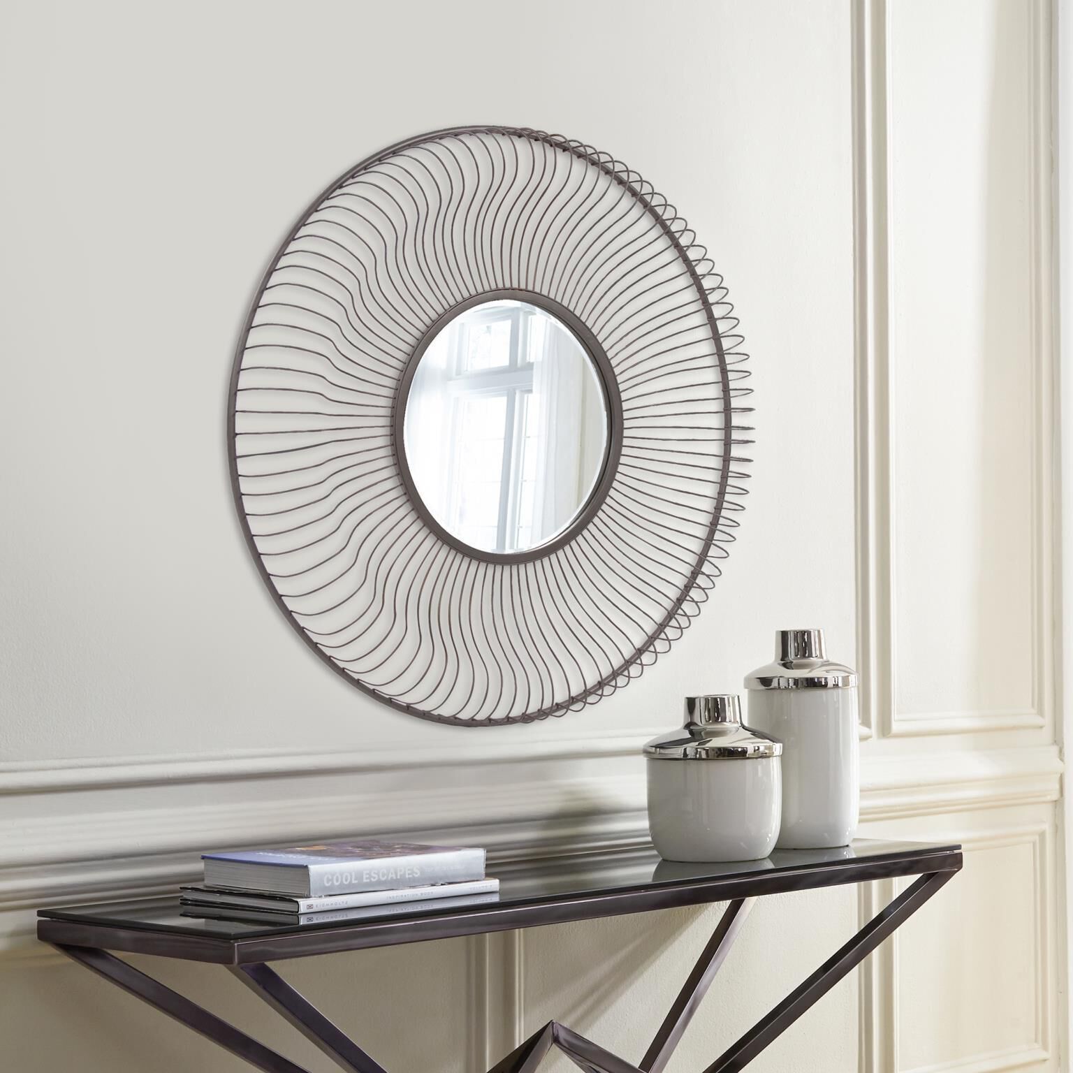 Othello 39.75 X 39.75 inch Graphite Mirror