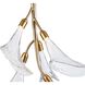 Calla LED 23.5 inch Natural Brass Chandelier Ceiling Light, Converts to Semi Flush