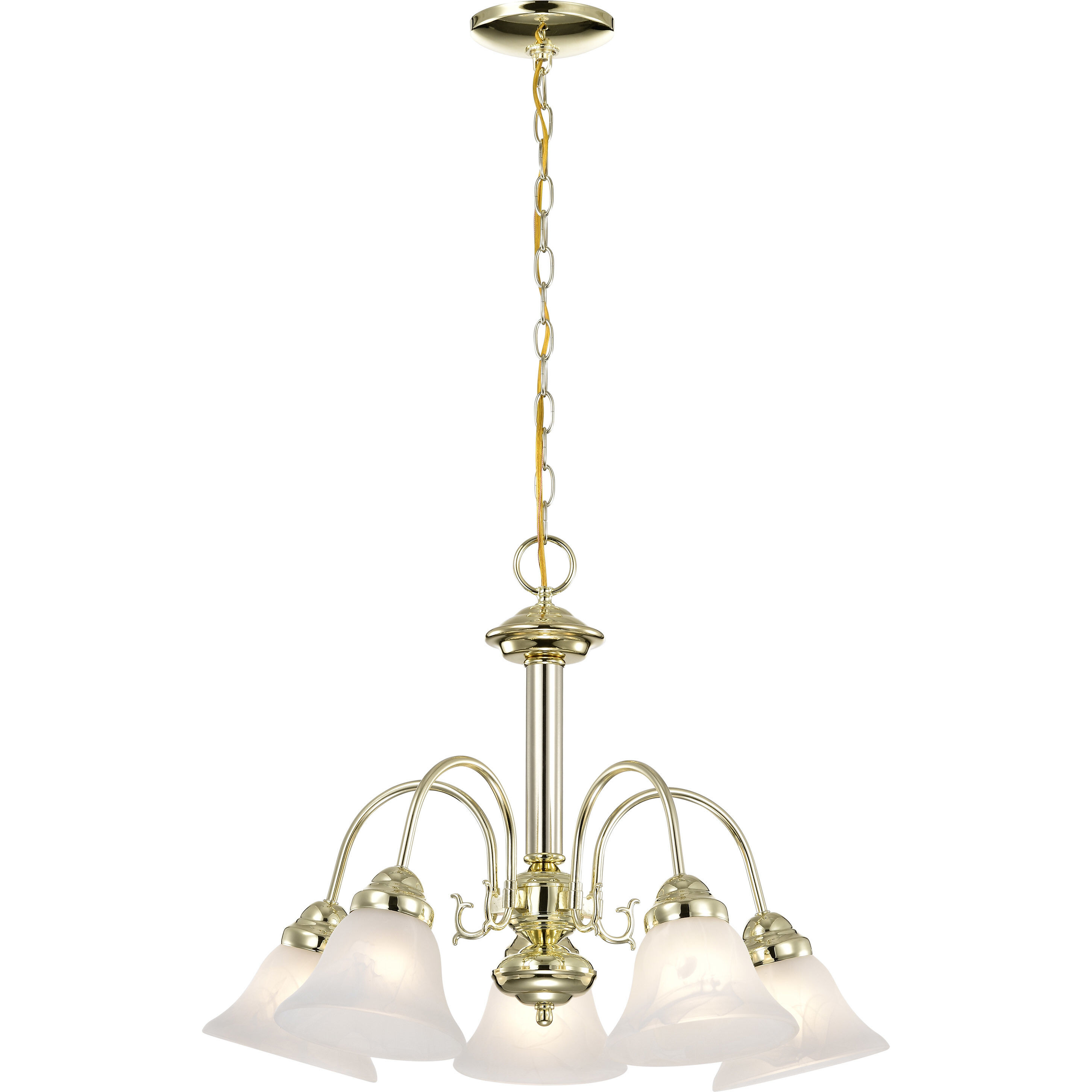 Ballerina 5 Light 24 inch Polished Brass Chandelier Ceiling Light 