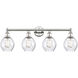 Waverly 4 Light 33 inch Polished Nickel Bath Vanity Light Wall Light