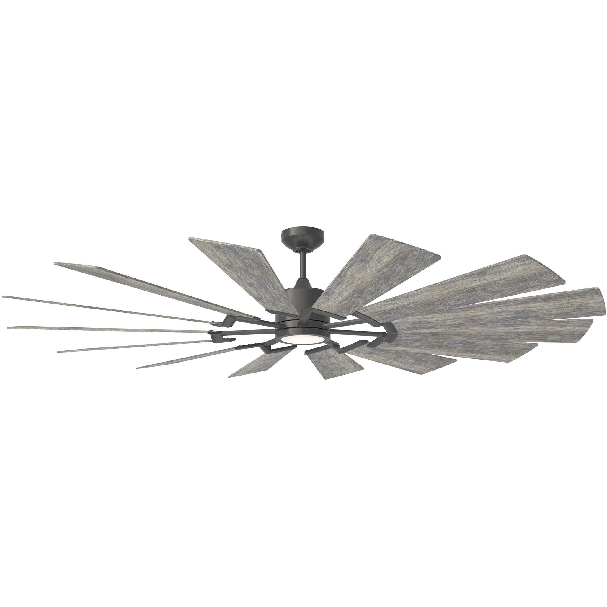 Prairie 72 inch Aged Pewter with Distressed Grey Weathered Oak Blades Ceiling Fan