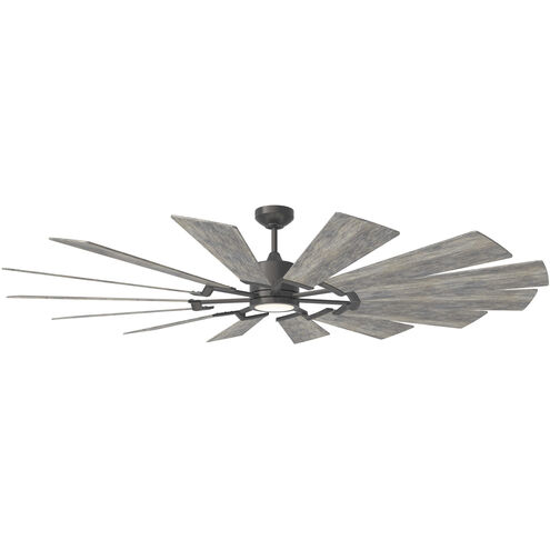 Prairie 72 inch Aged Pewter with Distressed Grey Weathered Oak Blades Ceiling Fan