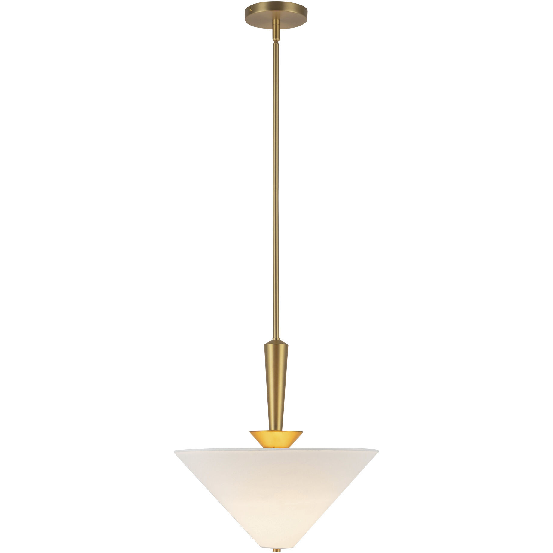 Alora Mood Bridgette 1 Light 16.38 inch Brushed Gold/White Linen Pendant Ceiling Light in Brushed Gold and White Linen, Linen Shade