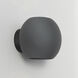 Luna 1 Light 8.27 inch Matte Black ADA Interior Wall Light in Dark Smoke Frosted Glass