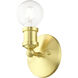 Lansdale 1 Light 5 inch Satin Brass Single Vanity Sconce Wall Light, Single