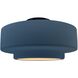 Radiance Collection - Tier 1 Light 16.5 inch Midnight Sky and Matte Black Semi-Flush Ceiling Light in Replaceable Bulb, 16.5W x 8H, Form+Finish+Function