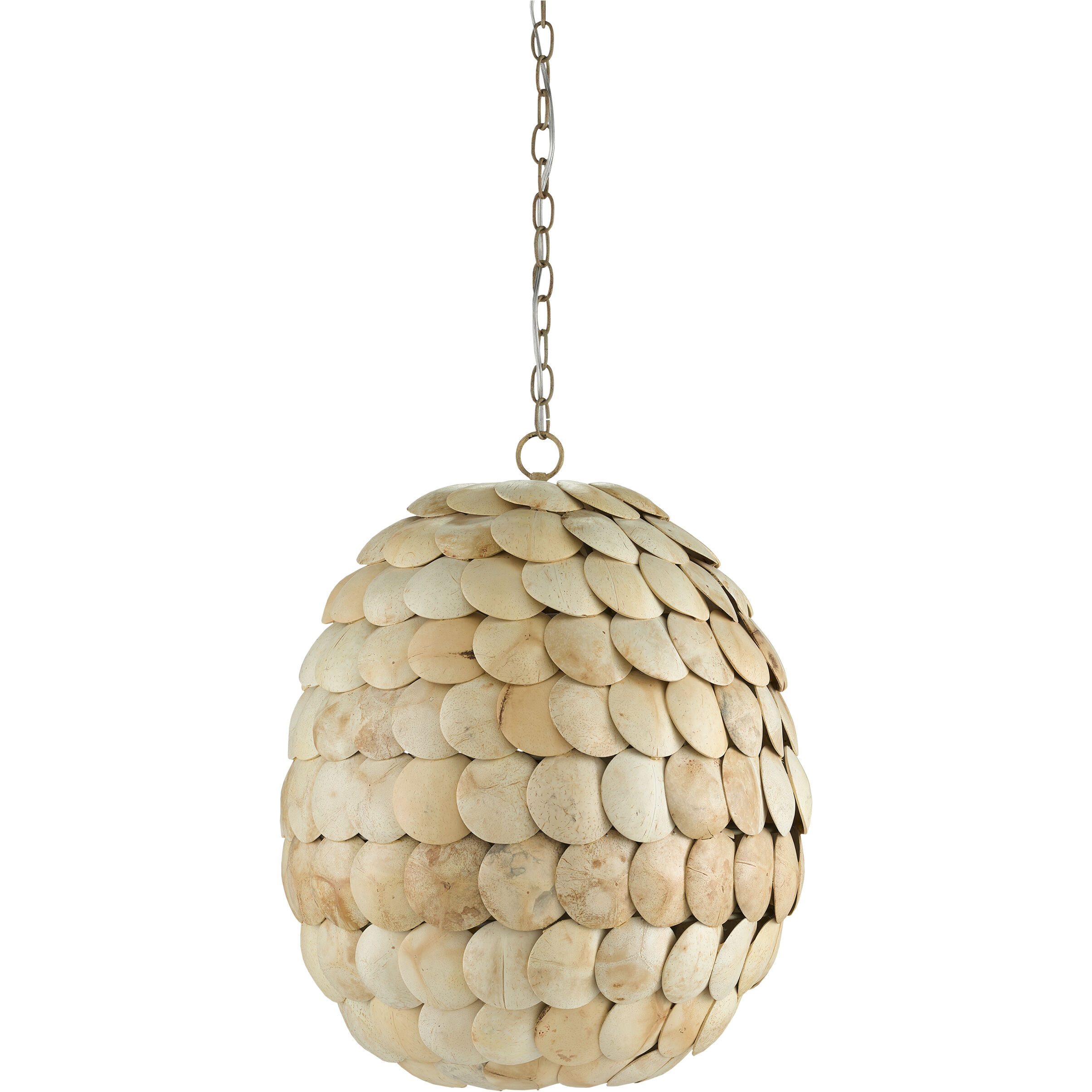 Buko 3 Light 20 inch Coco Cream Pendant Ceiling Light