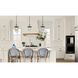 Calypso 1 Light 7.25 inch Matte Black Chandelier Ceiling Light