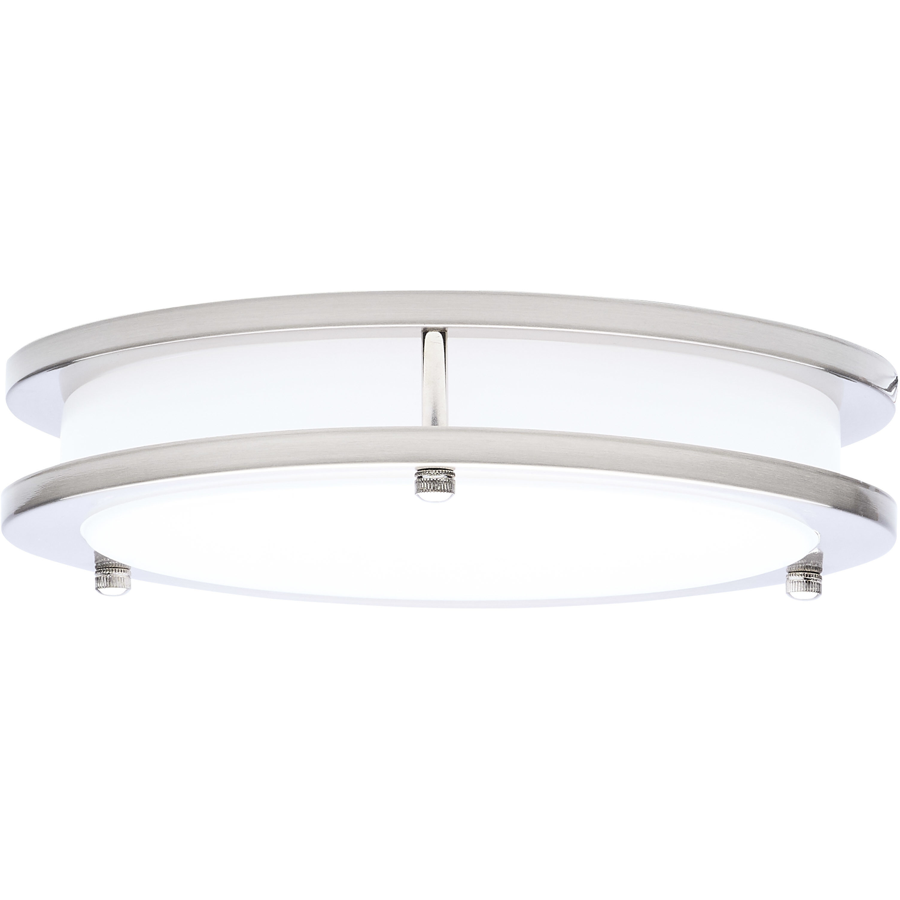 Glamour LED 9.84 inch Brushed Nickel Flush Mount Ceiling Light