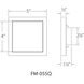 Square LED 5 inch Bronze Flush Mount Ceiling Light in 3000K