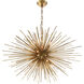 Burst 12 Light 35 inch Aged Brass Chandelier Ceiling Light