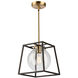 Bridgetown LED 13 inch Black and Harvest Brass Pendant Ceiling Light