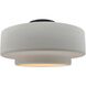 Radiance LED 16.5 inch Bisque and Matte Black Semi Flush Ceiling Light