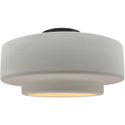 Radiance LED 16.5 inch Bisque and Matte Black Semi Flush Ceiling Light