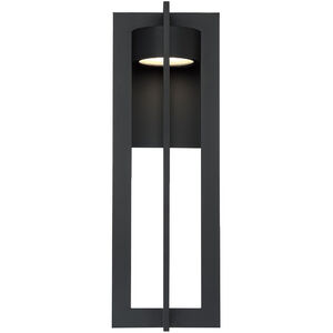 Chamber LED 25 inch Black Outdoor Wall Light, dweLED