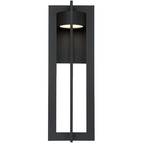 Chamber LED 25 inch Black Outdoor Wall Light, dweLED