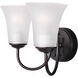 Logan 2 Light 14 inch Oil Rubbed Bronze Bath Vanity Wall Light