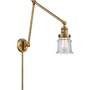 Small Canton 30 inch 60.00 watt Brushed Brass Swing Arm Wall Light, Franklin Restoration