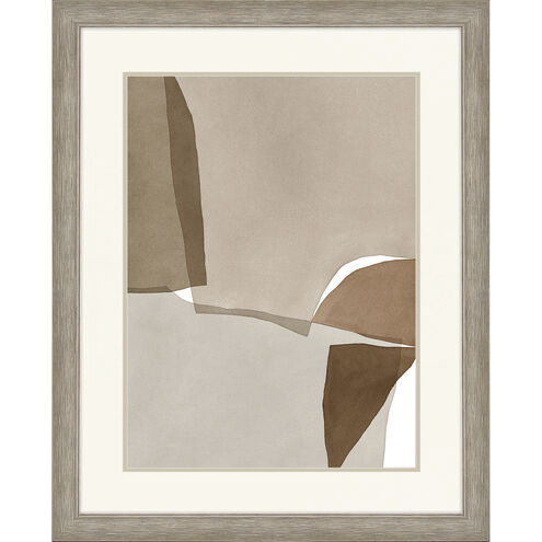 Geometrics Collection Beige Framed Art