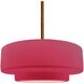 Radiance LED 14.5 inch Cerise and Brushed Brass Pendant Ceiling Light