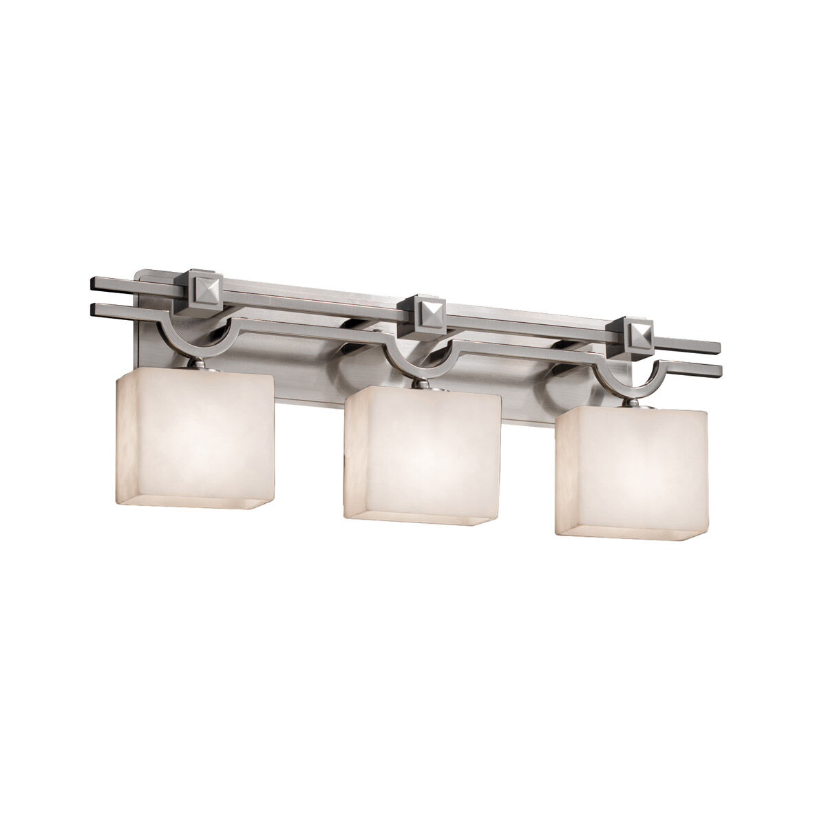 Led bathroom vanity lights brushed nickel sale
