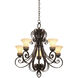 Mirabelle 5 Light 28.3 inch Antique Copper Chandelier Ceiling Light