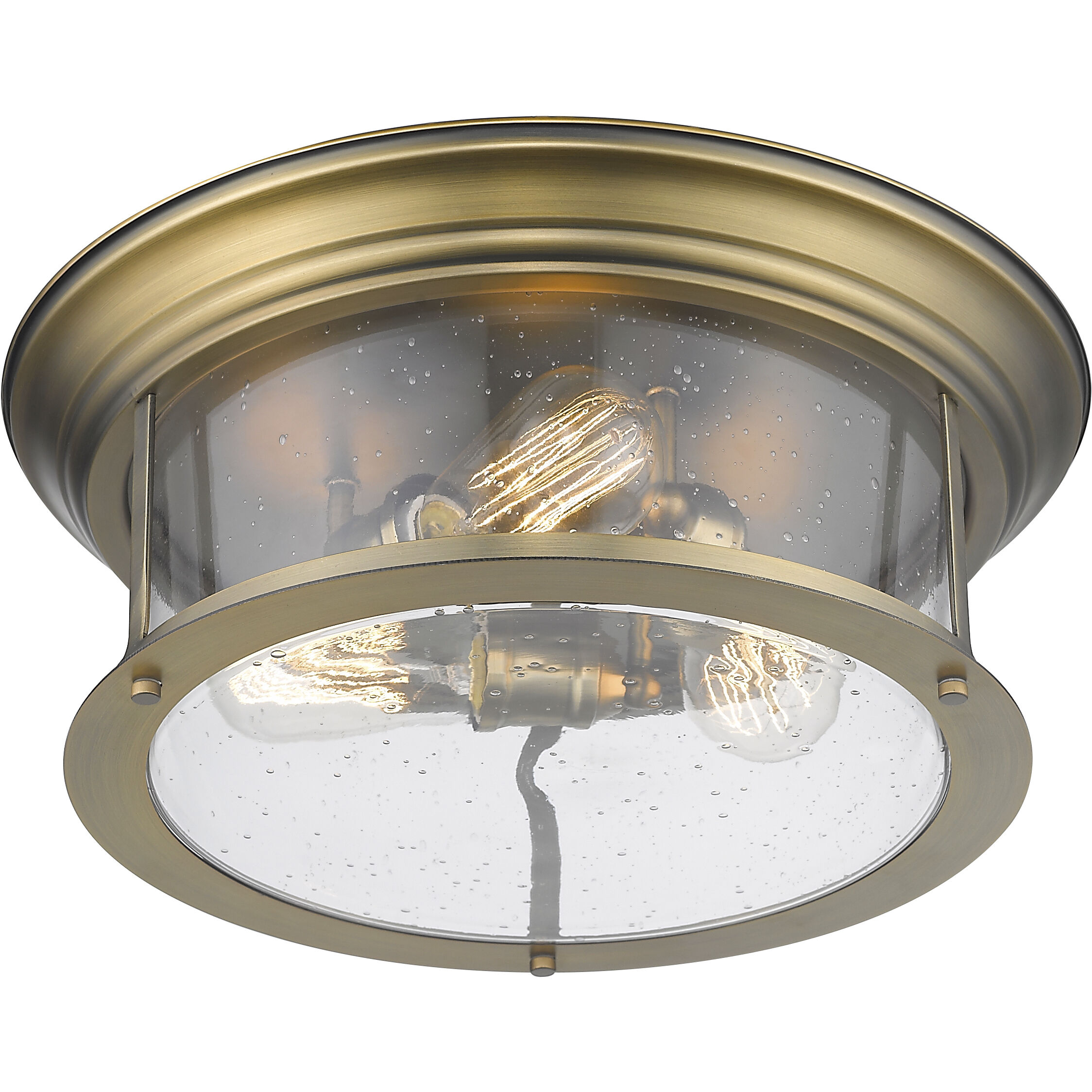 Z-Lite 727F16-HBR Sonna 3 Light 15.5 inch Heritage Brass