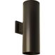 6IN CYL RNDS Up/Down Outdoor Wall Light in Antique Bronze, Progress LED