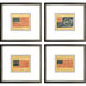 American Flags Blue and Red Framed Art