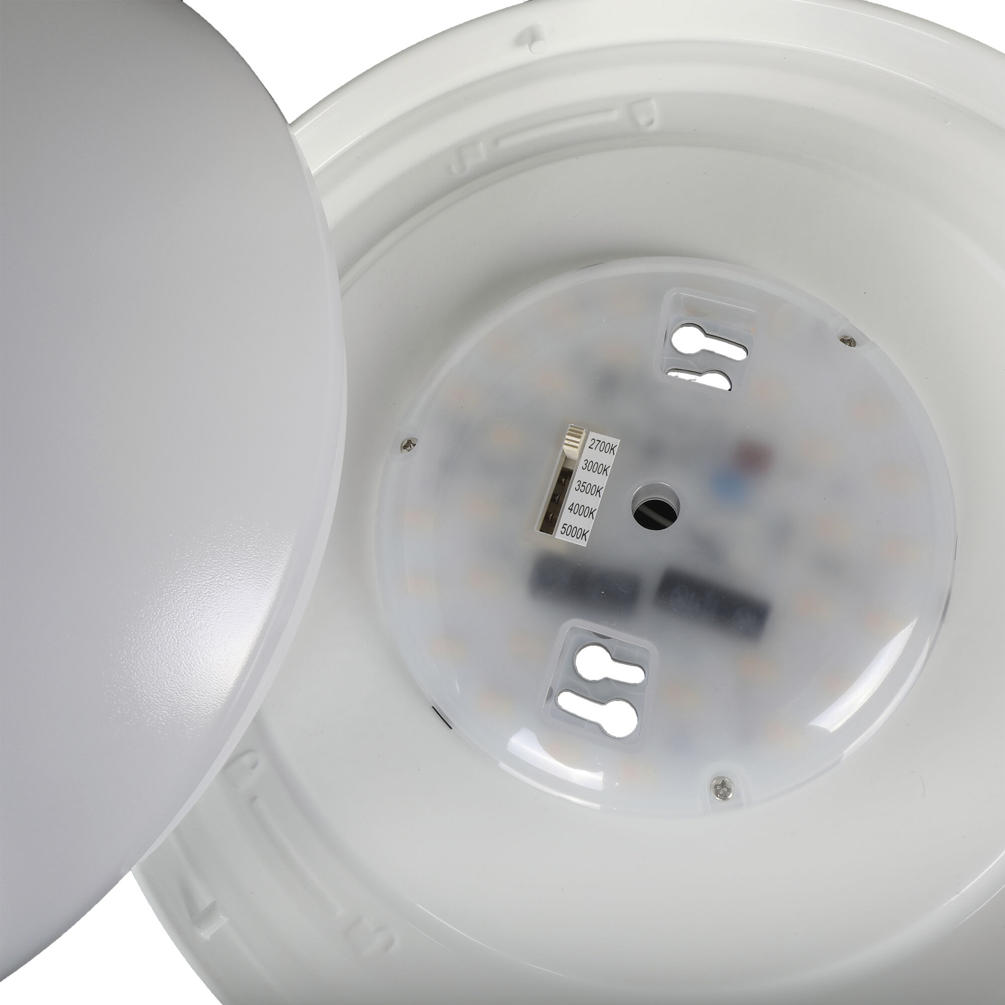EnviroLite LED 10.75 inch White Puff Flush Mount Ceiling Light