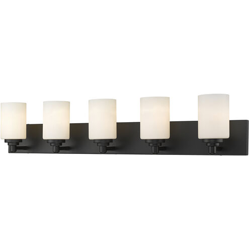 Soledad 5 Light 38.75 inch Matte Black Vanity Wall Light