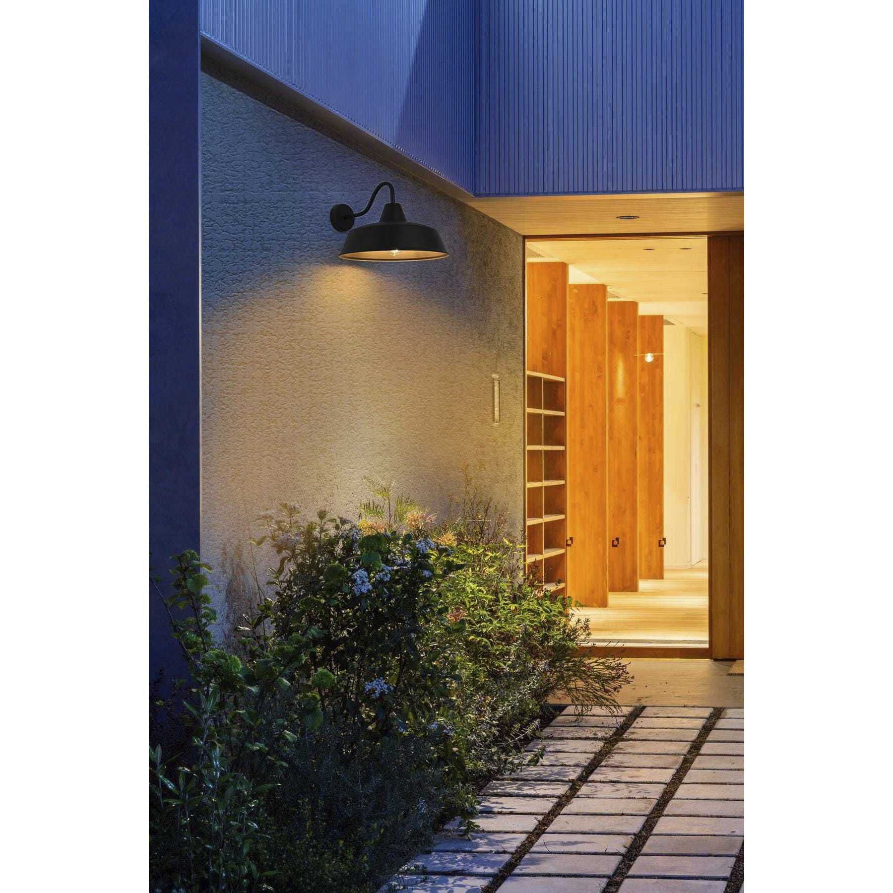 Tinsley 1 Light 12 inch Black Outdoor Wall Sconce