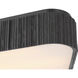 Anne-Marie Barton Fumar LED 21 inch Ridged Carbon Asymmetrical Flush Mount Ceiling Light