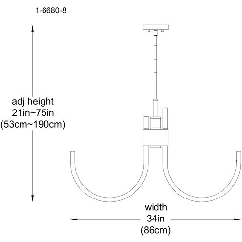Sorrento 8 Light 34 inch Satin Nickel Chandelier Ceiling Light, Essentials