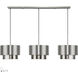 Zolana 3 Light 48 inch Brushed Nickel Linear Chandelier Ceiling Light, Extra Large
