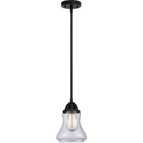 Nouveau 2 Bellmont LED 6 inch Matte Black Mini Pendant Ceiling Light in Clear Glass