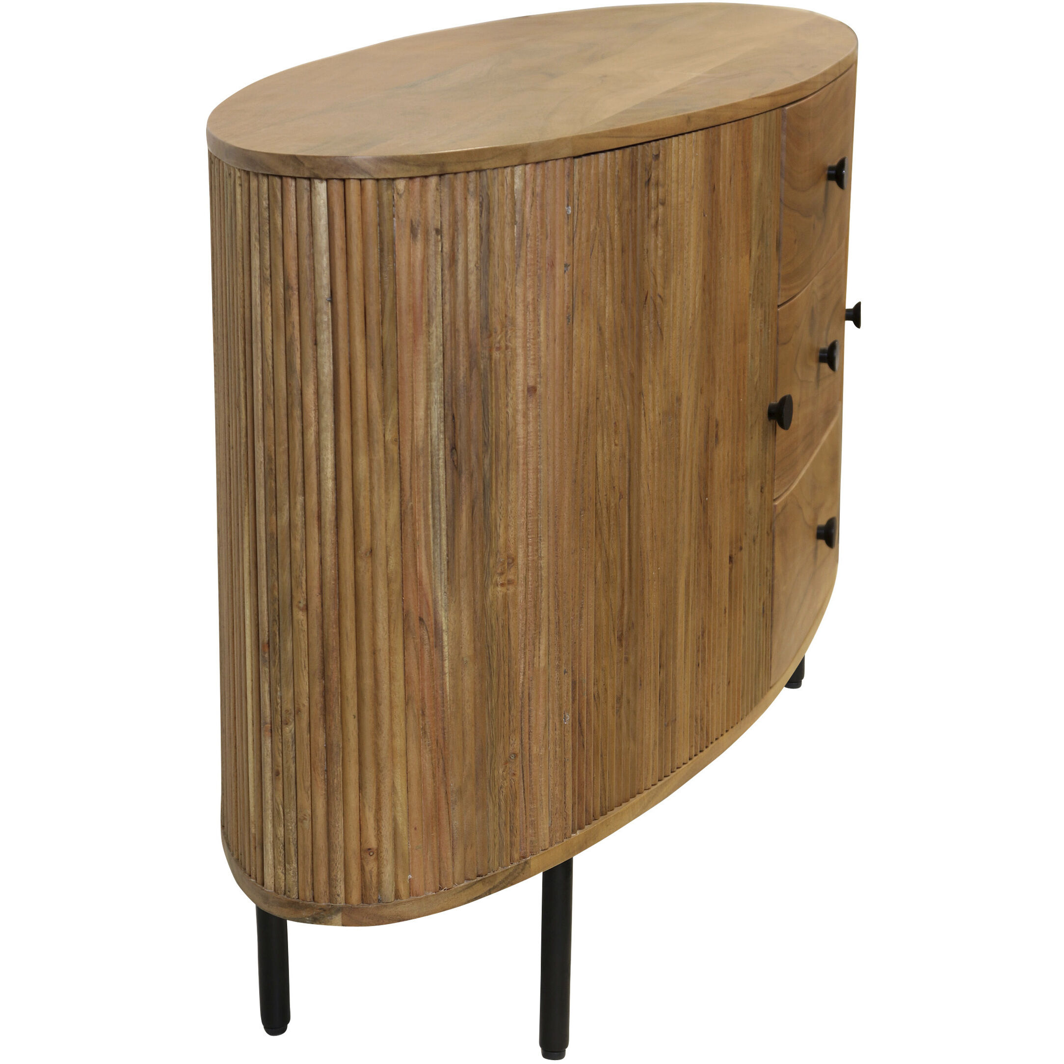 Capri 71 X 19 inch Light Walnut and Black Sideboard