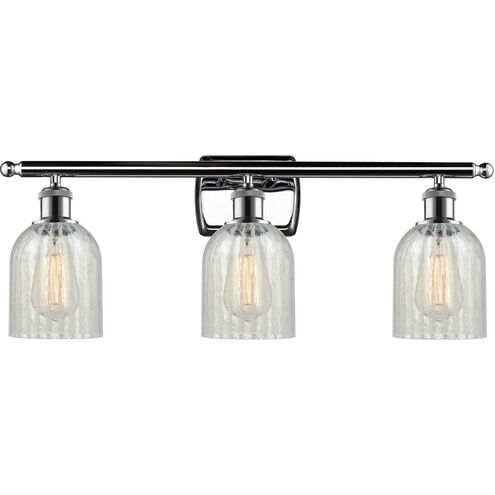 Ballston Caledonia 3 Light 26 inch Polished Chrome Bath Vanity Light Wall Light in Mouchette Glass, Ballston